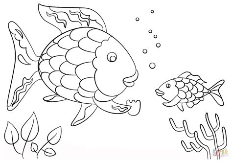 Rainbow Fish Template - Coloring Home