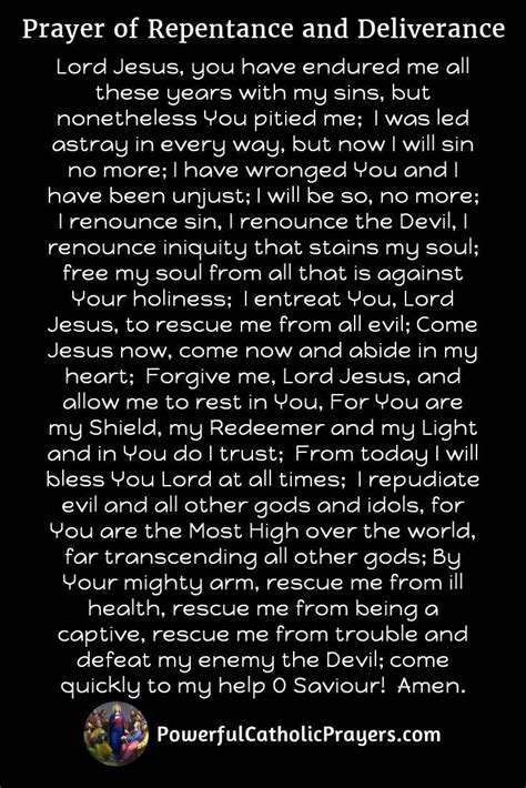 Jesus Christ please Forgive Me Prayer of Repentance and Deliverance ...