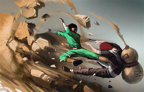 Rock Lee vs Gaara by KangJason on DeviantArt