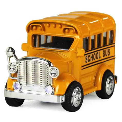 1:38 Mini Alloy School Bus Toys for Boys Kids Diecast Pull Back Play ...