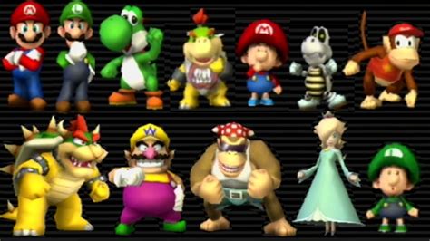 Mario Kart Wii - All Characters - YouTube