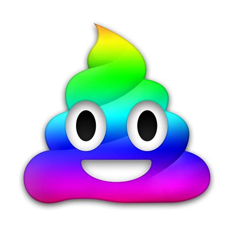 Transparent Clipart Poop - Rainbow Poop Emoji Clipart, HD Png - Clip ...