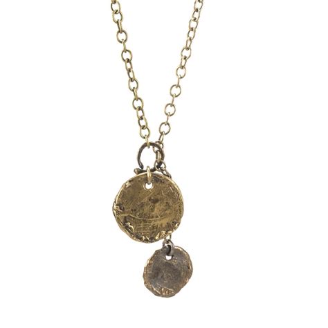 Double Coin Chain Necklace - Gold Mountain Gallery