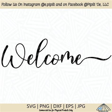 Welcome Script SVG Welcome SVG Welcome Word Art Welcome | Etsy