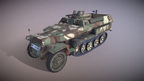 Half-track SDKFZ C military German Truck - Buy Royalty Free 3D model by ...