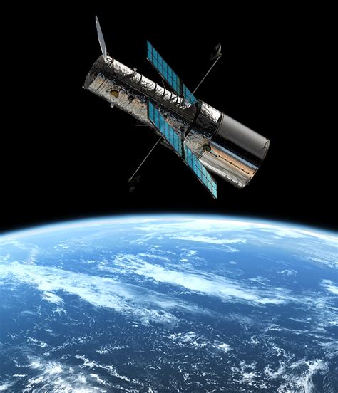 ESA - Artist's impression of the ESA/NASA Hubble Space Telescope in its ...