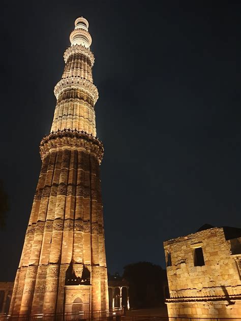 Night View of Qutub Minar New Delhi, India. Download this photo by ...