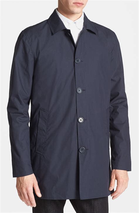 Topman Mac Coat in Blue for Men (Navy) | Lyst