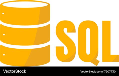 Sql database icon logo design ui or ux app Vector Image