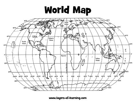 Free Printables - Layers of Learning | World map latitude, Latitude and ...