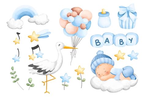 Stork With Baby Clipart