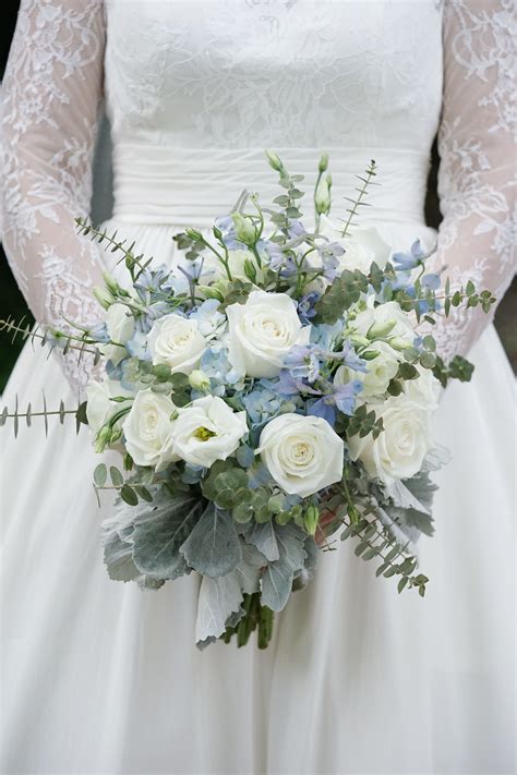 Light Blue and White Bridal Bouquet | Bridal bouquet blue, Hydrangea ...