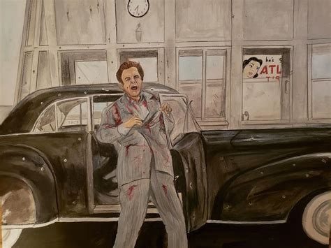 The Death of Sonny Corleone. Painting by Douglas Lentz - Pixels