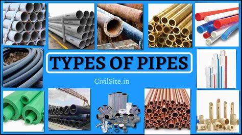 Detailed Information On Pipes | Types Of Pipes | Different Plumbing ...