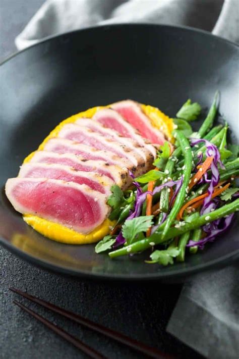 Seared Ahi Tuna with Sesame Green Beans - Jessica Gavin