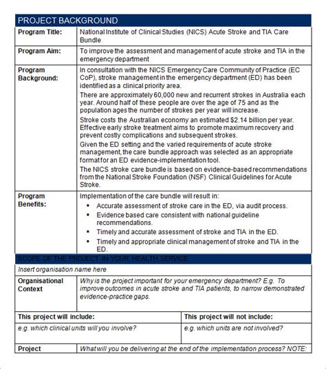 Examples Of Project Plan Template