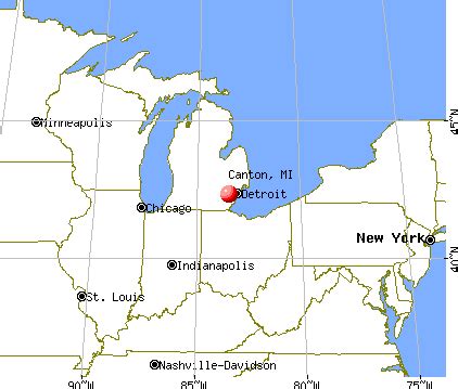 Canton Michigan Map - Zip Code Map