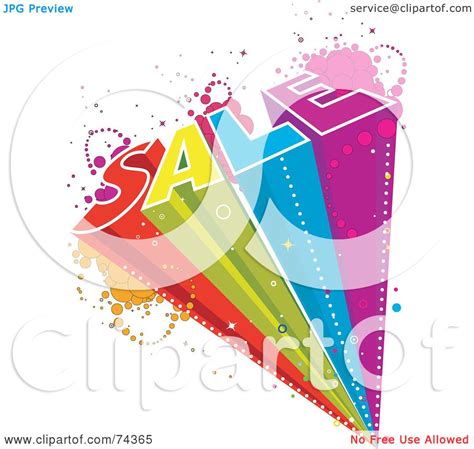 Royalty-Free (RF) Clipart Illustration of The Colorful Word SALE ...