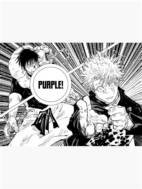 "jujutsu kaisen gojo hollow purple manga panel" Sticker for Sale by ...