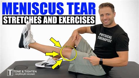 Stretches And Exercises For Meniscus Tear Knee Pain - YouTube