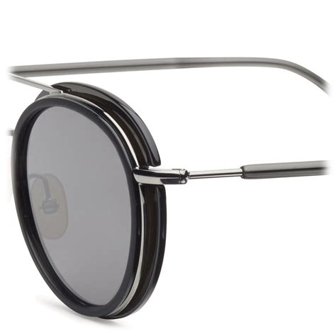 Fendi - Fendi Glass - Round Sunglasses - Grey Dark Ruthenium ...