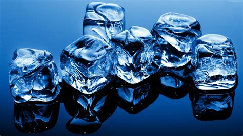 Clear ice cubes, ice cubes, ice, water, blue HD wallpaper | Wallpaper Flare