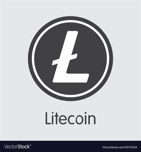 Ltc - litecoin the logo of money or market emblem Vector Image