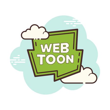 Webtoon icon in Cloud Style