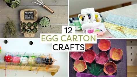 12 Crafts to Make With Egg Cartons | Compilation - YouTube