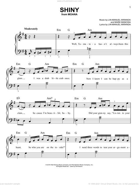 Miranda - Shiny sheet music for piano solo [PDF-interactive]