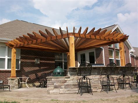 Shed Roof Pergola Designs With Fans