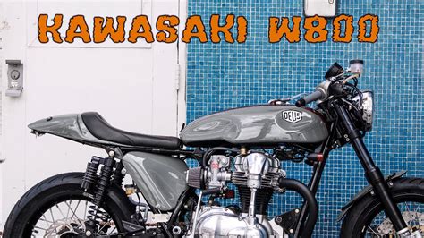 KAWASAKI W800 cafe racer - YouTube