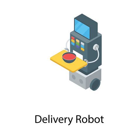 Food Delivery Robot 2999091 Vector Art at Vecteezy