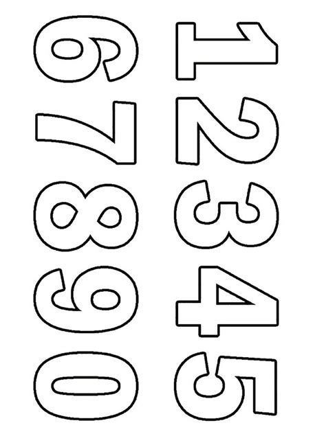 Free Number Stencils. Printable to Download Number Stencils. in 2023 ...