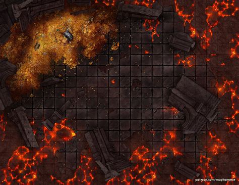 [Battlemap] Red Dragon Lair [22"x17"] : r/battlemaps