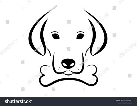 Dog Bone Silhouette White Background Stock Vector (Royalty Free ...