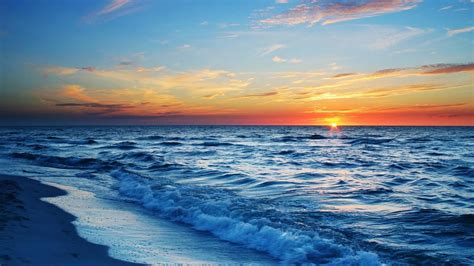 Blue Ocean Sunset Wallpapers - Top Free Blue Ocean Sunset Backgrounds ...