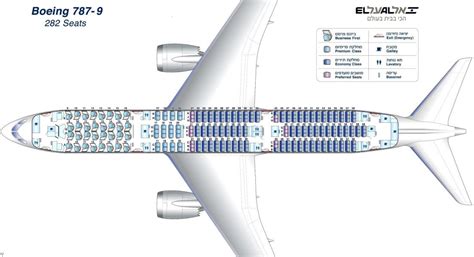 EL AL Boeing 787 9 Dreamliner Seating Layout Configuration | Boeing 787 ...