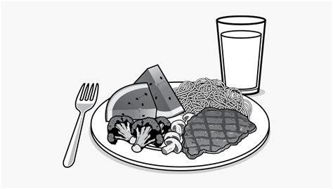 Plate Of Food Clipart Black And White Clipart Best Clipart Best ...