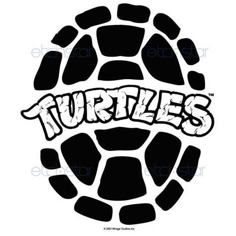 Black And White Tmnt Logo