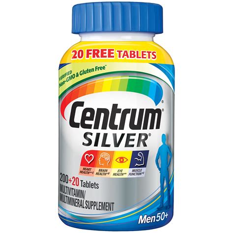 Centrum Silver Multivitamins for Men Over 50, Multimineral Supplement ...