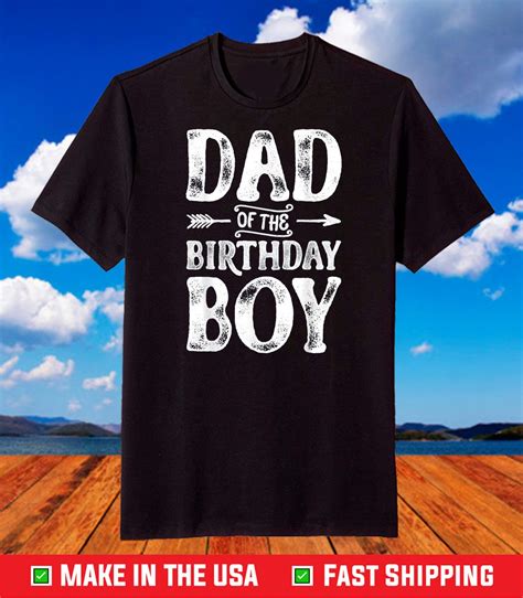 Dad of the Birthday Boy Funny Father Papa Dads T-Shirt