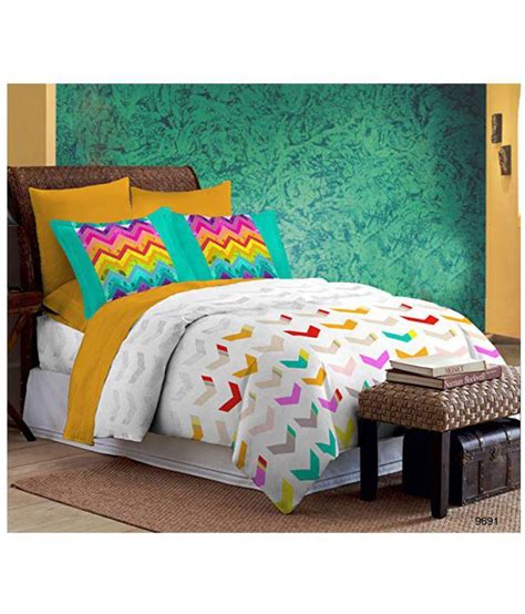 Bombay Dyeing Cotton Double Bedsheet with 2 Pillow Covers - Buy Bombay ...