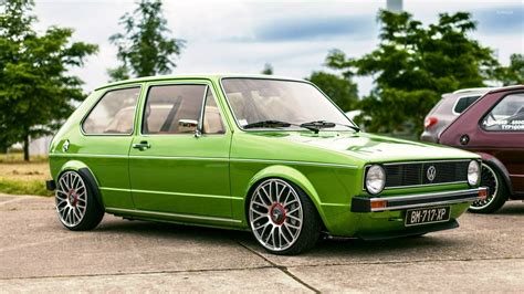 Green Volkswagen Golf Mk1 side view wallpaper - Car wallpapers - #52334