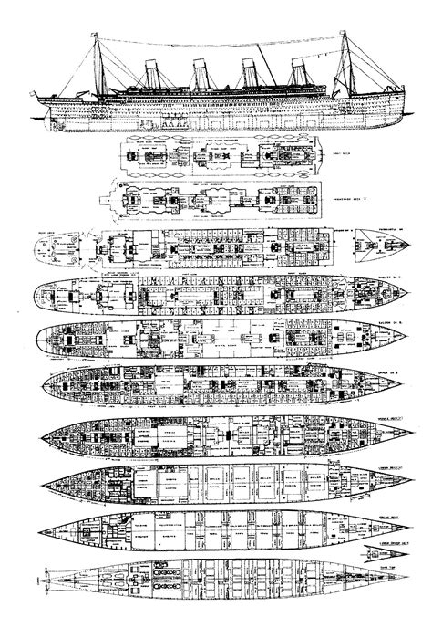 Top Titanic Deck Plans Blueprints Wallpapers | Titanic, Blueprints ...