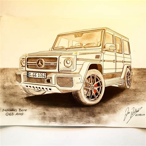 Mercedes Benz G63 AMG 메르세데스 벤츠 Suv, 연필 드로잉, 자동차, 그림 예술, 아티스트, 스케치, 자동차 ...