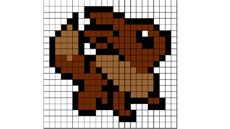 Eevee Pattern | Pixel art pokemon, Pixel art grid, Easy pixel art