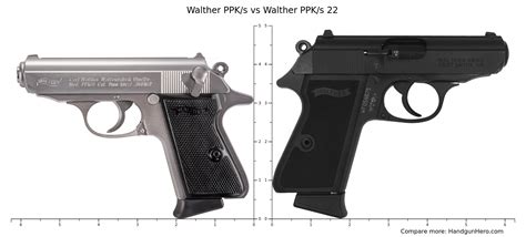 Walther PPK/s vs Walther PPK/s 22 size comparison | Handgun Hero