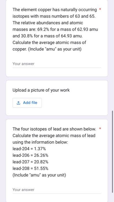 Solved There are three isotopes of silicon. They have mass | Chegg.com