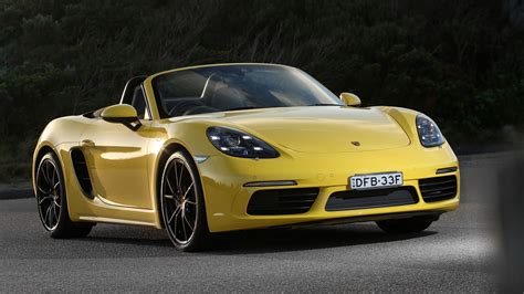 porsche, 718, boxster, convertible, yellow 4k Porsche, boxster, 718 ...